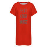 Custom Orange Red Dark Grey Nachthemd