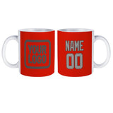 Custom Orange Red Gray Mug