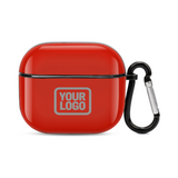 Custom Orange Red Gray AirPods Case (3rd Generation)