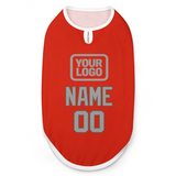Custom Orange Red Gray Pet Vest