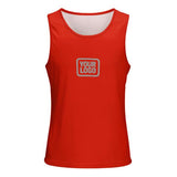 Custom Orange Red Gray Men's Tank Top