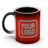 Custom Orange Red Gray Magic Mug