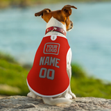 Custom Orange Red Gray Pet Vest