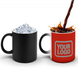 Custom Orange Red Gray Magic Mug