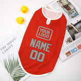 Custom Orange Red Gray Pet Vest