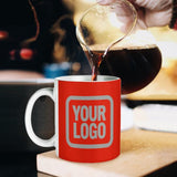 Custom Orange Red Gray Mug