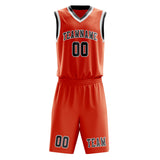 Custom Orange Red Dark Grey Basketball Set