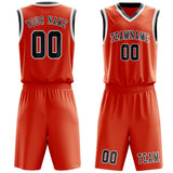 Custom Orange Red Dark Grey Basketball Set