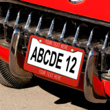 Custom Orange Red Light Pink License Plate Frame