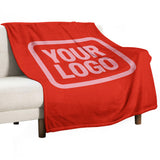 Custom Orange Red Light Pink Blanket