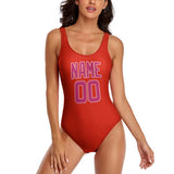 Custom Orange Red Pink Swimsuit