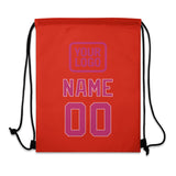 Custom Orange Red Pink Drawstring Bag