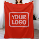 Custom Orange Red Light Pink Blanket