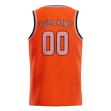 Custom Orange Red & Light Pink Colors Design Sports Basketball Jersey