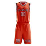 Custom Orange Red Light Pink Basketball Set
