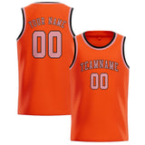 Custom Orange Red & Light Pink Colors Design Sports Basketball Jersey