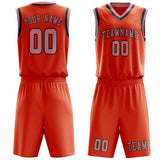 Custom Orange Red Light Pink Basketball Set