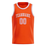 Custom Orange Red & Light Pink Colors Design Sports Basketball Jersey