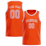 Custom Orange Red & Light Pink Colors Design Sports Basketball Jersey