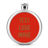Custom Orange Red Khaki Hip Flask