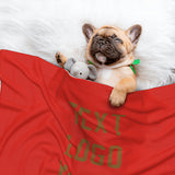 Custom Orange Red Khaki Pet Blanket
