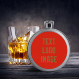 Custom Orange Red Khaki Hip Flask