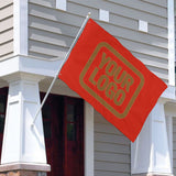 Custom Orange Red Khaki Flag