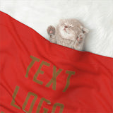 Custom Orange Red Khaki Pet Blanket