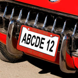 Custom Orange Red Khaki License Plate Frame