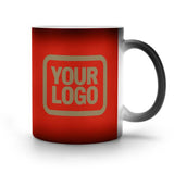 Custom Orange Red Light Khaki Magic Mug