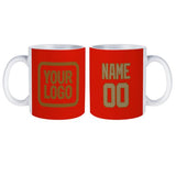 Custom Orange Red Light Khaki Mug