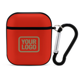 Custom Orange Red Light Khaki AirPods Case
