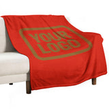 Custom Orange Red Khaki Blanket