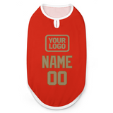 Custom Orange Red Light Khaki Pet Vest