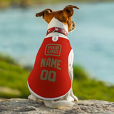 Custom Orange Red Light Khaki Pet Vest