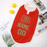Custom Orange Red Light Khaki Pet Vest