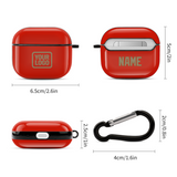 Custom Orange Red Light Khaki AirPods Case (3rd Generation)