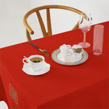 Custom Orange Red Khaki Square Table Cloth