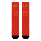Custom Orange Red Orange Knee-High Sock