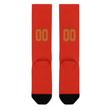 Custom Orange Red Orange Knee-High Sock