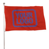 Custom Orange Red Light Purple Flag