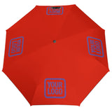 Custom Orange Red Light Purple Automatic Umbrella