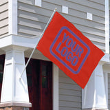 Custom Orange Red Light Purple Flag