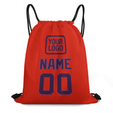 Custom Orange Red Purple Drawstring Bag