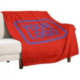 Custom Orange Red Light Purple Blanket