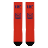 Custom Orange Red Purple Knee-High Sock