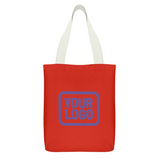 Custom Orange Red Purple Canvas Tote Bag