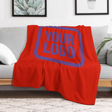 Custom Orange Red Light Purple Blanket