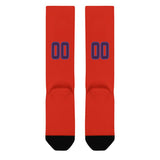 Custom Orange Red Purple Knee-High Sock