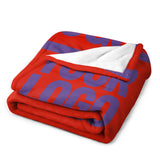 Custom Orange Red Light Purple Blanket